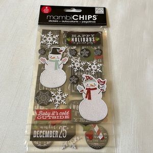 Mambi Chips Holiday Christmas Themed Stickers Me & My Big Ideas new